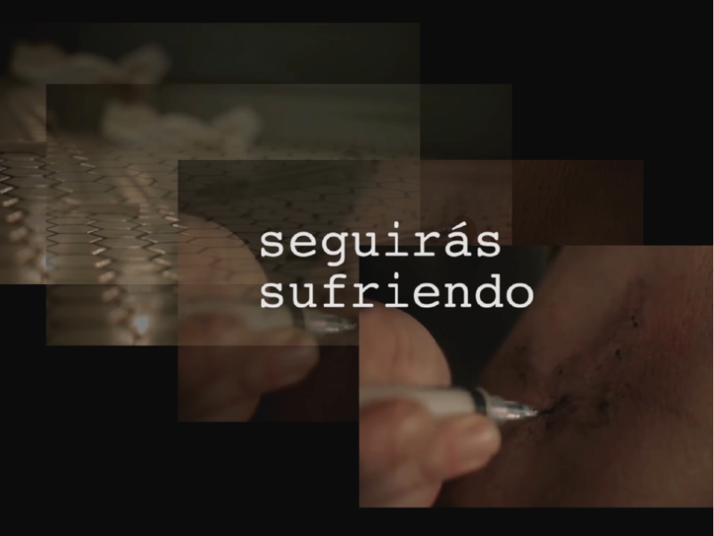 Seguiras sufriendo video arte Andrea Galindo Nebla